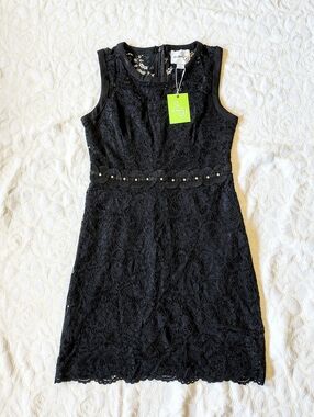 Sam Edelman Black Lace Sheath Mini Dress NEW 8